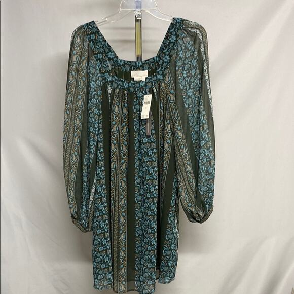 Anthropologie Green Bishop Sleeve Dress size Small NWT - Picture 1 of 6